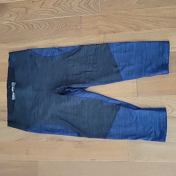 Outdoor Voices Cropped Legging Heathered Blue Gray Small Tech Sweat Two-Tone - Picture 5 of 9